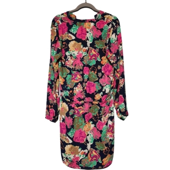 DALIA Dress Size 10 Floral Feminine Long Sleeve Midi Romantic Tropical Vacation - Picture 3 of 13